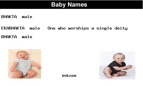 bhakta baby names